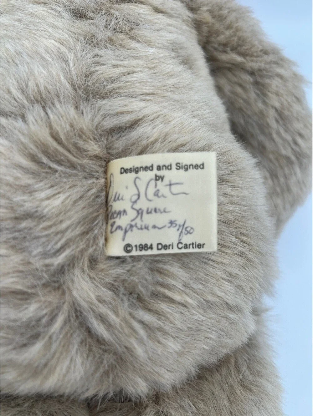 Rare Vintage Limited Edition Bear By Cartier Bear Co. Signed By Deri Cartier